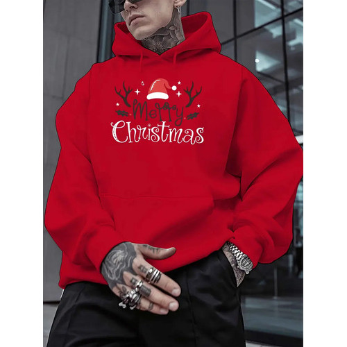 Blusa Moletom Canguru Algodão Merry Christmas Unissex