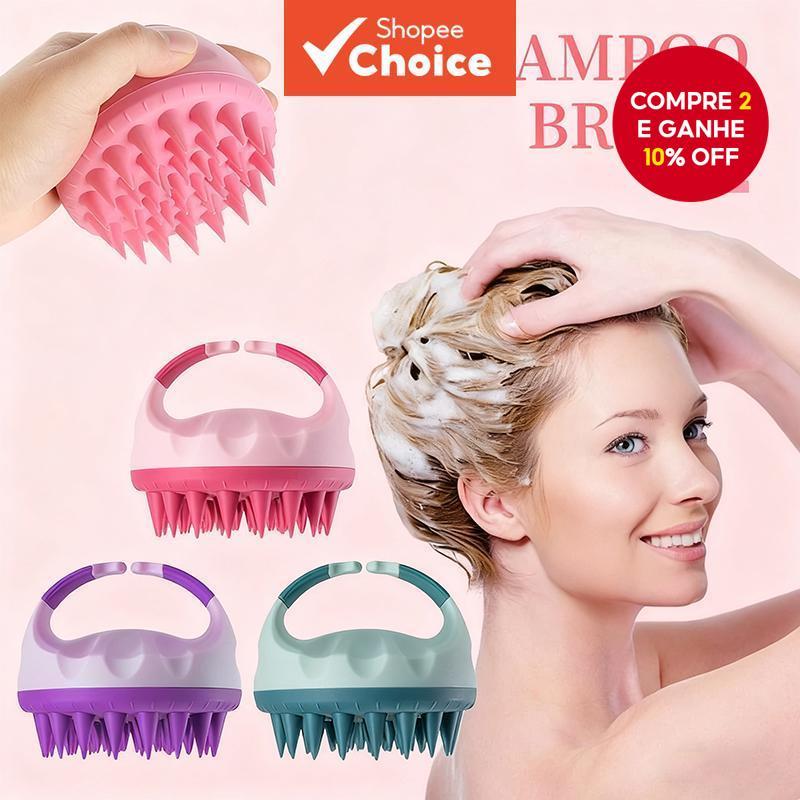 Escova De Shampoo Para Limpeza De Couro Cabeludo Com Alça , Esfoliante Massagem , Ferramenta De Estilo em Oferta na Shopee