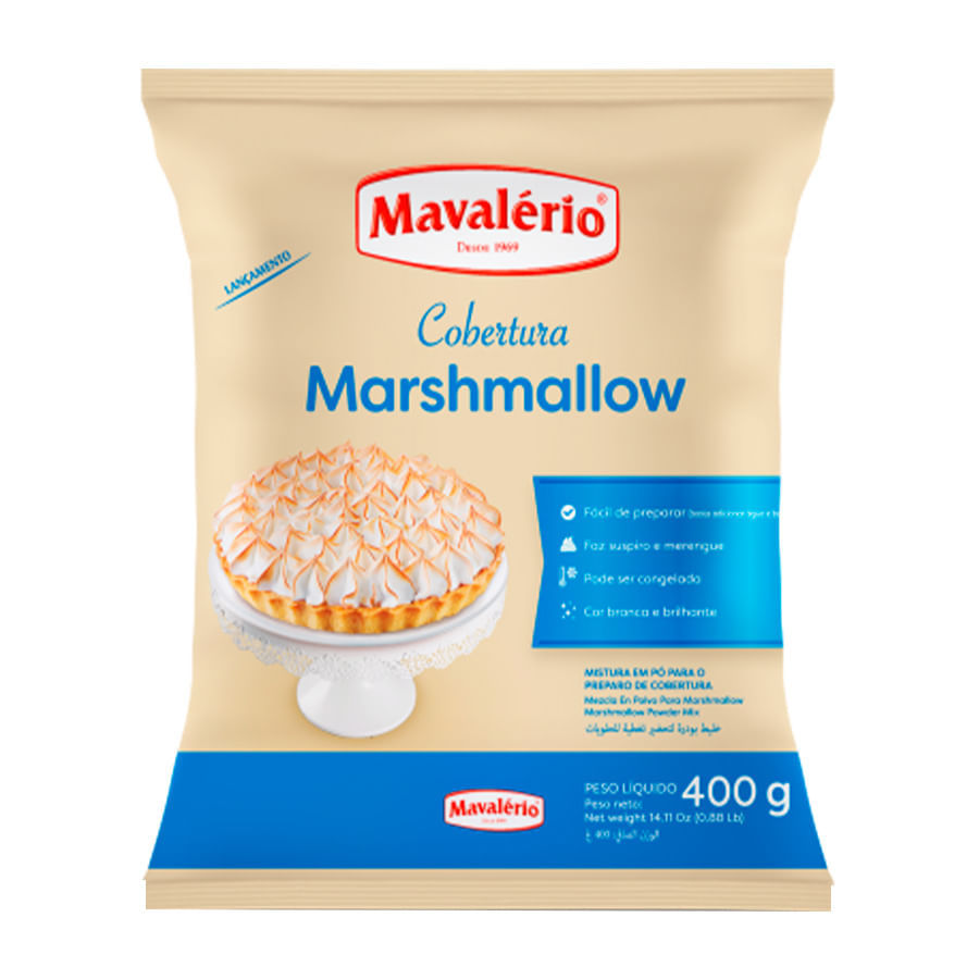 Preparo Cobertura Marshmallow 400g Mavalerio Decoração Doces em Oferta na Shopee