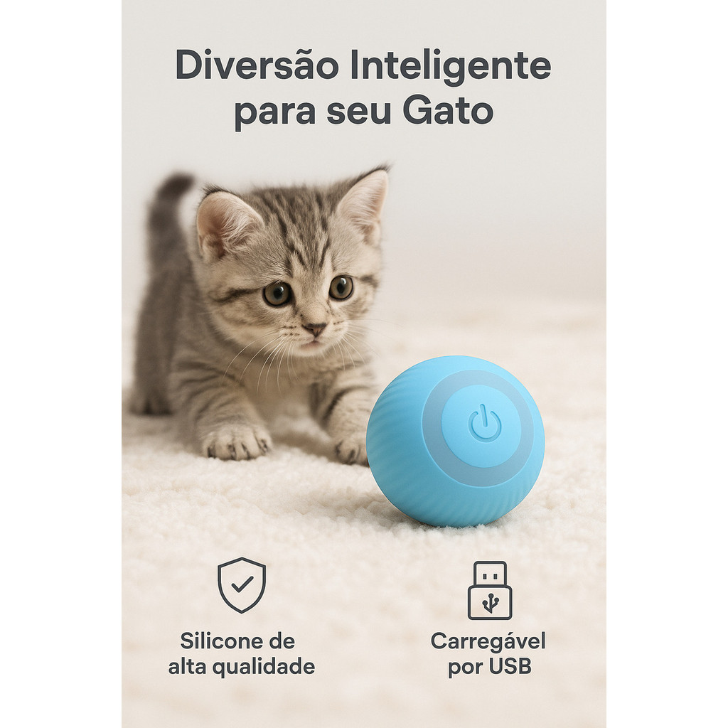 Bola Giratória Inteligente De Silicone Recarregável Usb