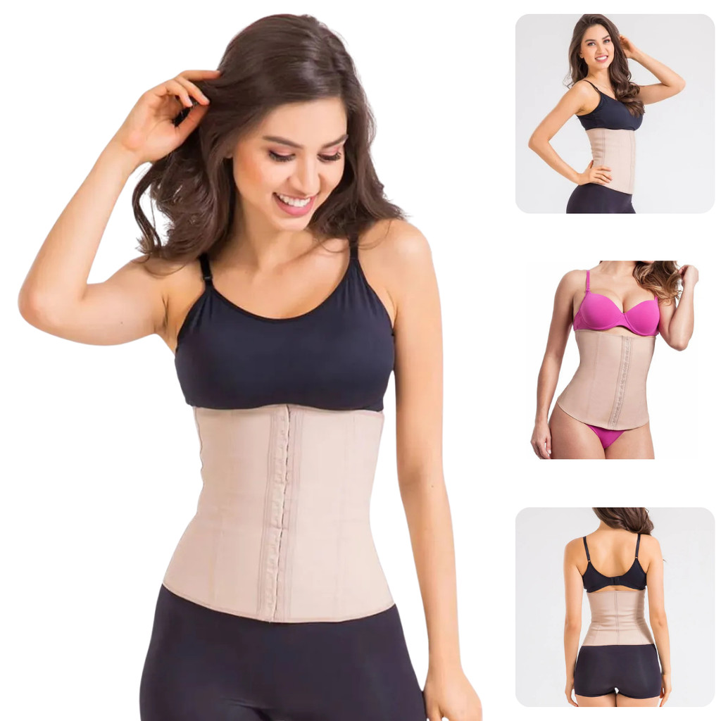 Cinta Cotton Dupla Regulagem Modela E Alivia Dores Emborrachada Esbelt