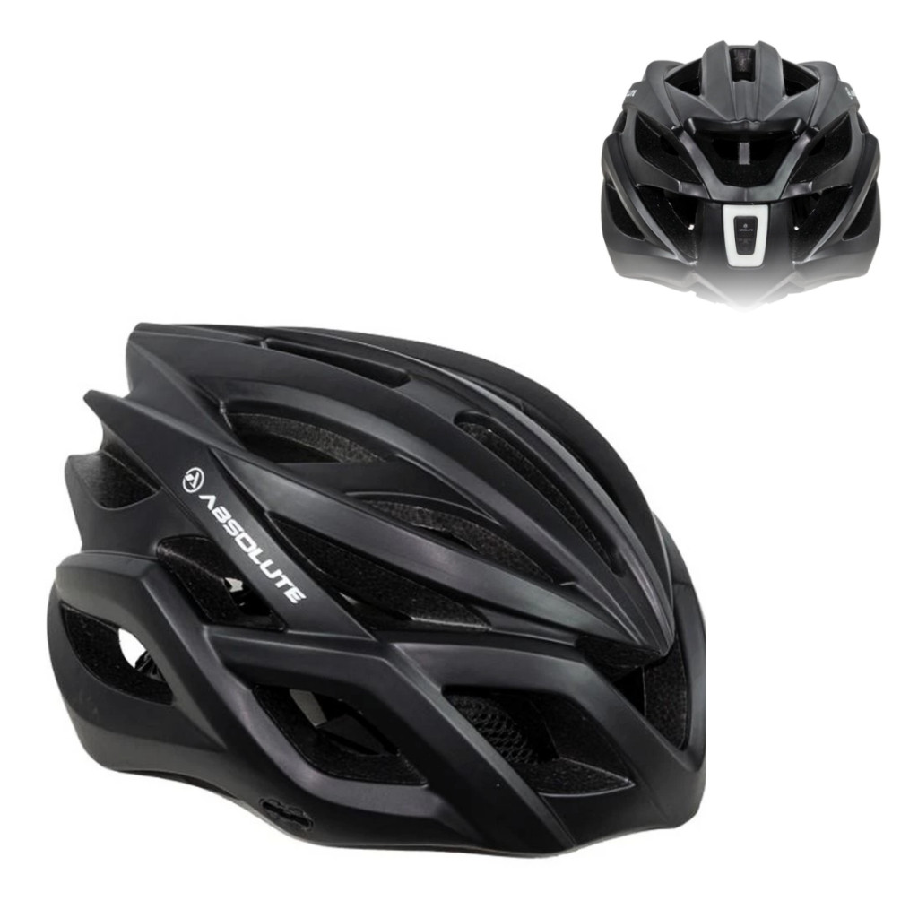 Capacete Absolute Wild Flash MTB Speed Urbano Preto com LED Refletivo Recarregável Ajustável em Oferta na Shopee