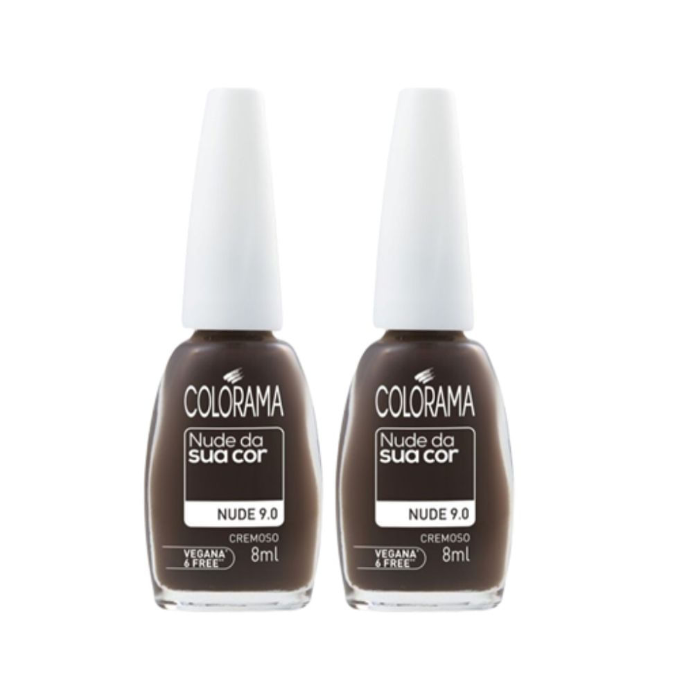 Kit 2 Esmalte Colorama Nude da Sua Cor 9.0 com 8ml em Oferta na Shopee