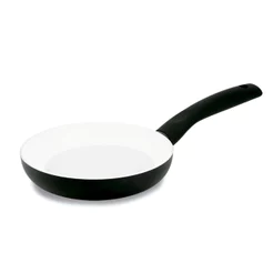 Frigideira Cerâmica Preta 20cm Alumínio Antiaderente Cabo Anatômico Silicone Uso Diário Hércules