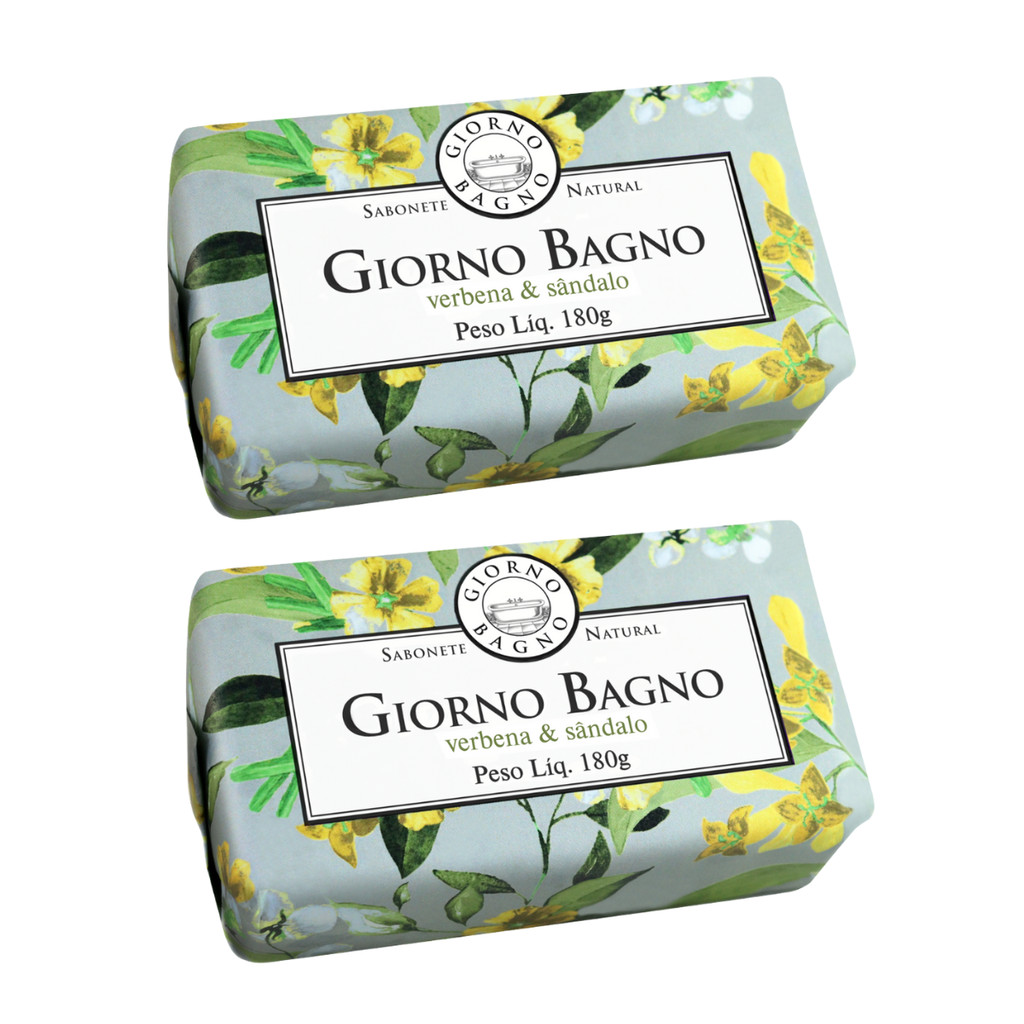 KIT C/2 Sabonete Verbena e Sândalo 180g - Giorno Bagno em Oferta na Shopee