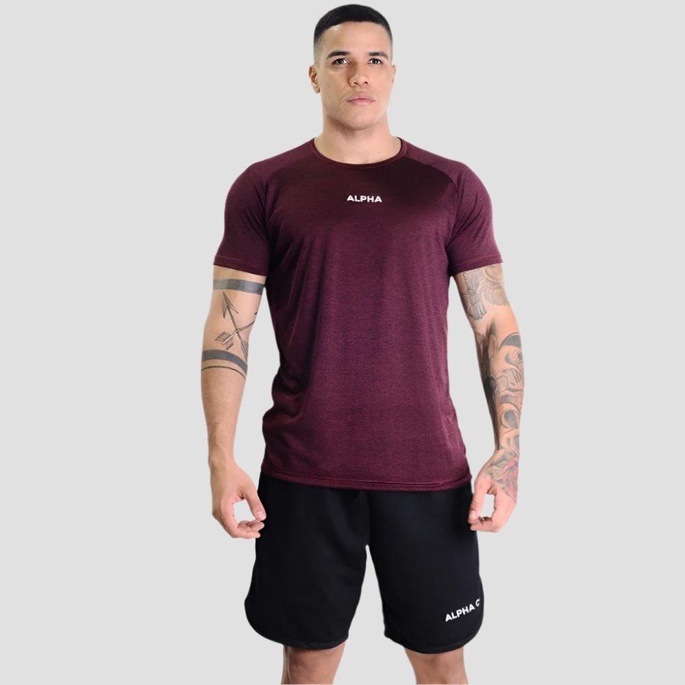 Camiseta Masculina Dry Essential Mescla Alpha