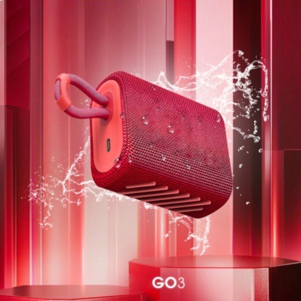 Imagem Caixa de Som Bluetooth Portátil GO3 à Prova D’Água IPX7 | Som Potente | Bateria Longa | Ideal para Praia e Churrasco