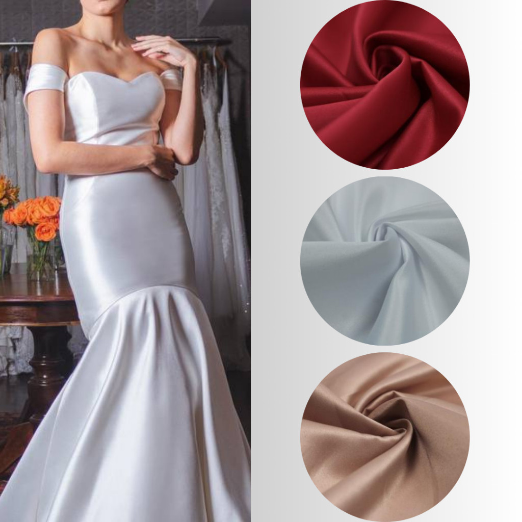 3,5 Metros Tecido Cetim Bucol Noivas várias cores