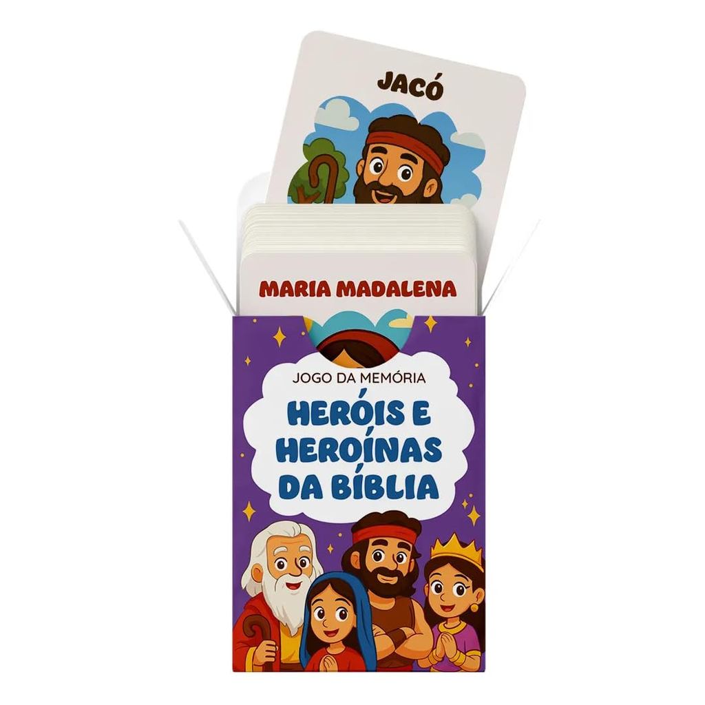 Jogo da Memória | Heróis e Heroínas da Bíblia em Oferta na Shopee