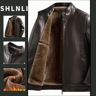 Casaco Grosso De Couro PU Masculino E Pelúcia Para Outono Inverno Estilo Coreano Casual Quente Jaqueta À Prova De Vento em Oferta na Shopee
