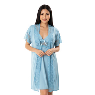 Kit Pós Parto Camisola Amamentação E Robe Kimono Com Detalhes Em Renda Linha Noite Gestante em Oferta na Shopee