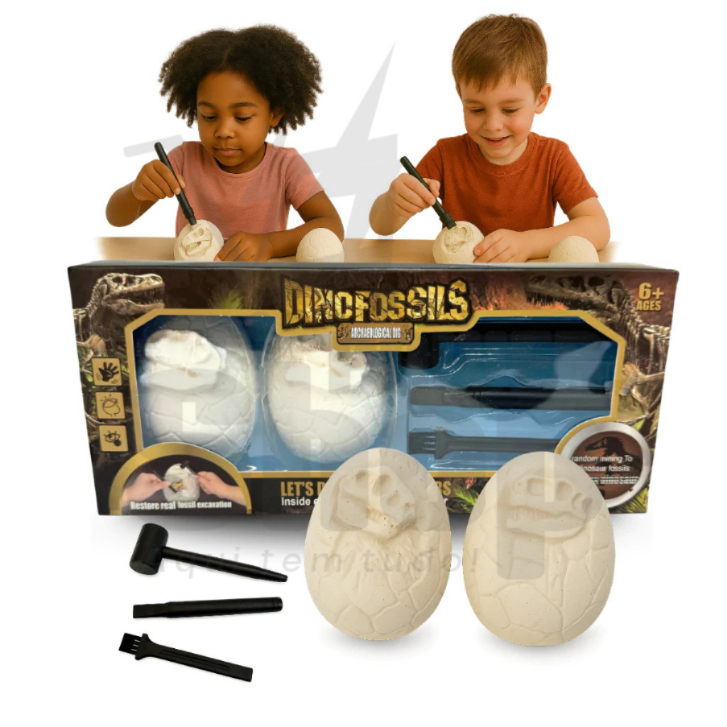 Kit De Escavação Fósseis Dino Fossil Arqueologia Brinquedo - dutetoys