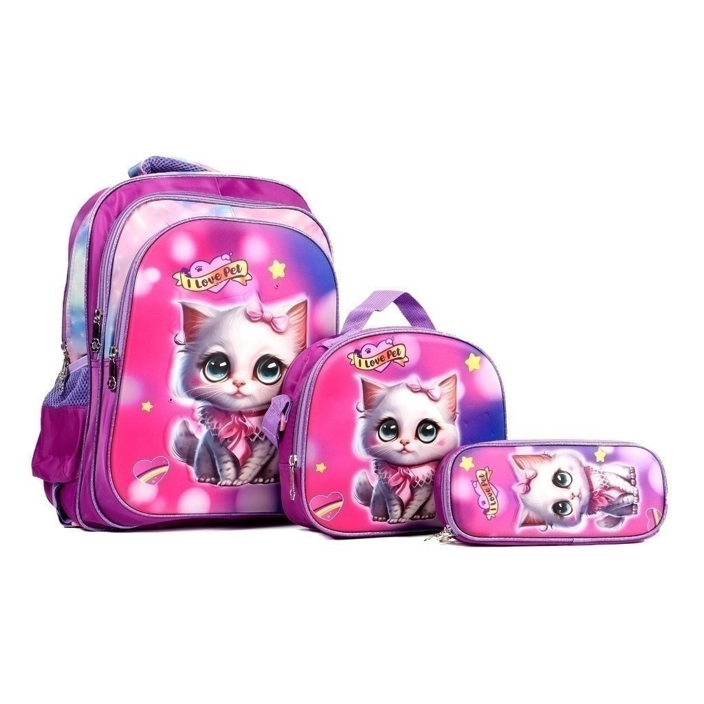 Material escolar infantil lancheira caixa impressa em 3D menina com lâmpada   jimmy em Oferta na Shopee
