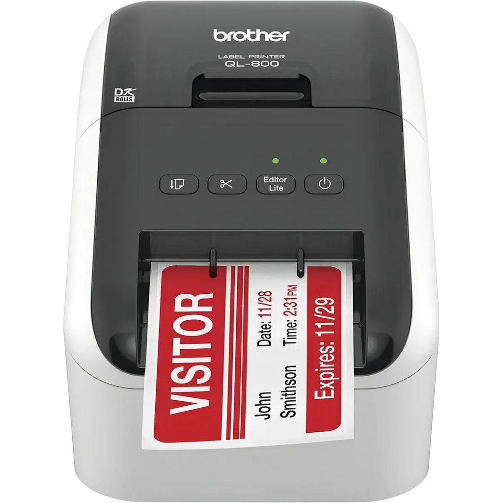 Impressora de Etiquetas Brother QL-800 Térmica USB - Cinza