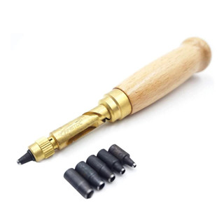 Perfurador Vazador Rotativo 6 Pontas Couro Tecido Papel em Oferta na Shopee