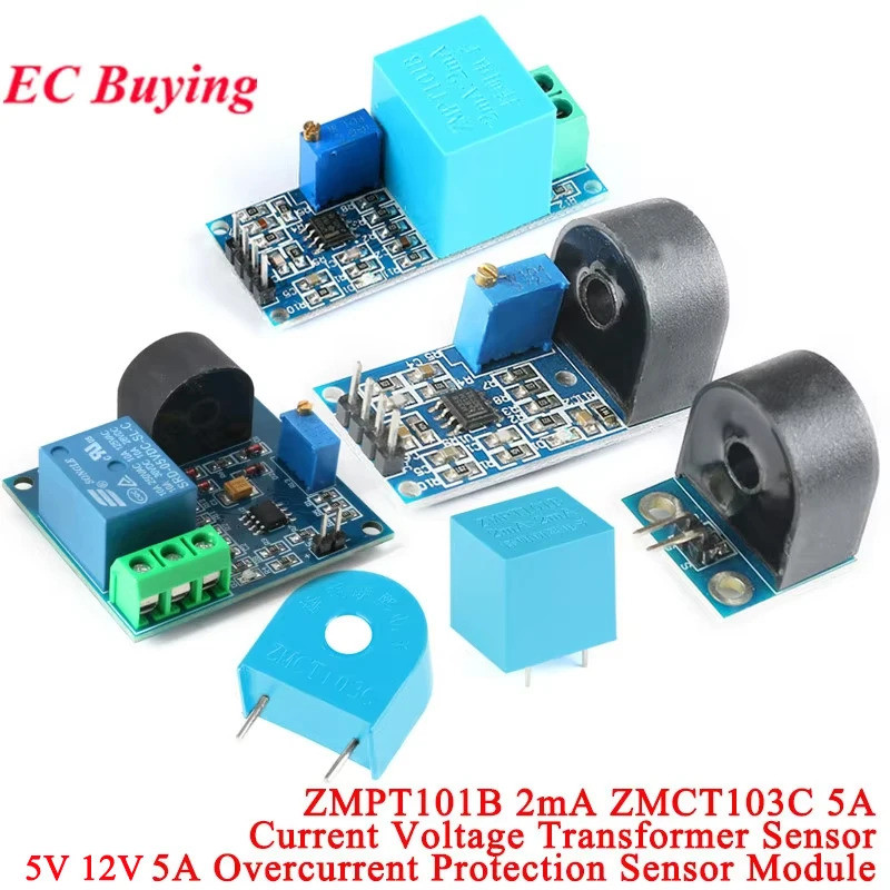 Transformador De Tensão Monofásico Ativo , Módulo De Relé 5V , Sensor De Corrente De Saída AC Para Arduino ZMPT101B 2mA