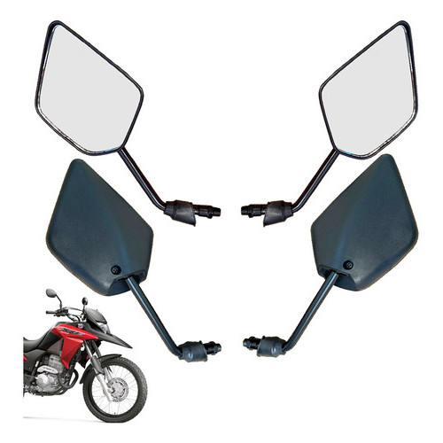 Par Retrovisor Espelho Mini Nxr Bros 150 160 Rosca Honda em Oferta na Shopee