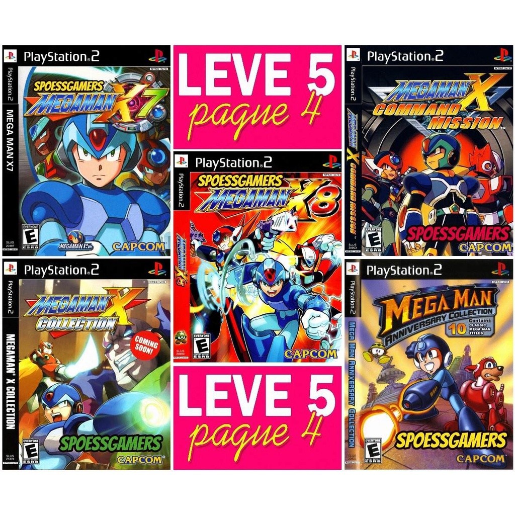 Jogo Ps 2 Megaman X Coleção (5 Dvds)  Leve 5 Pague 4