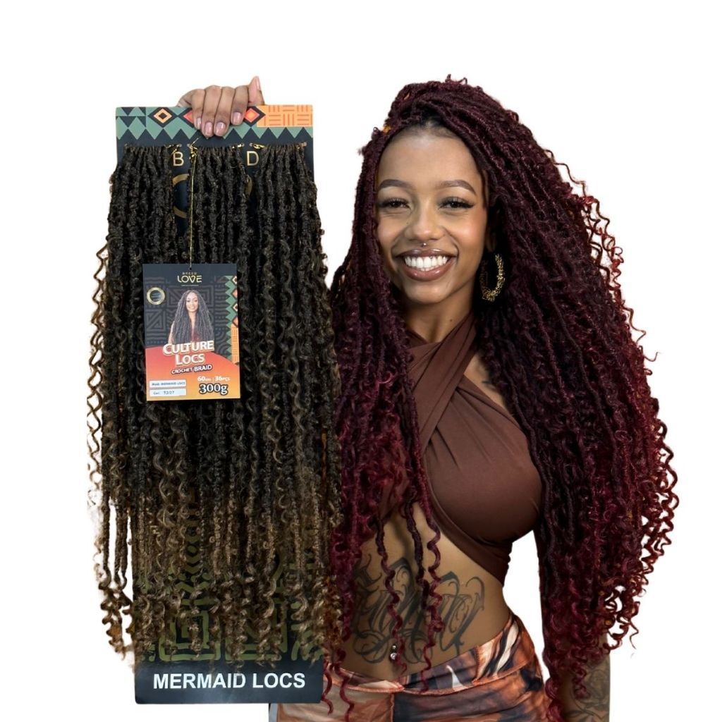 Cabelo Dread Butterfly com Cachos – Mermaid Locs 300g (Crochet Braid) em Oferta na Shopee