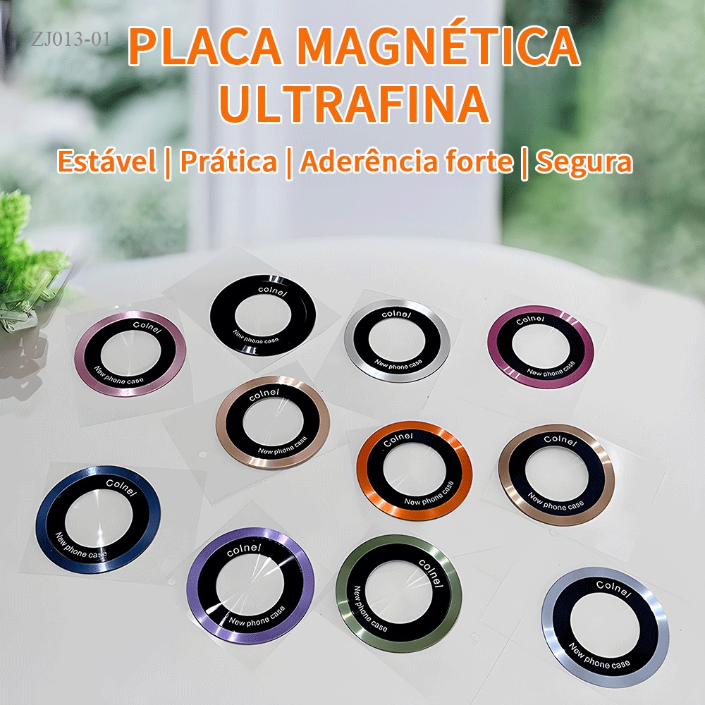 Anel Adesivo Magnetico Para iPhone Celular Sem Fio Placa De Metal Durável KZJ010 em Oferta na Shopee