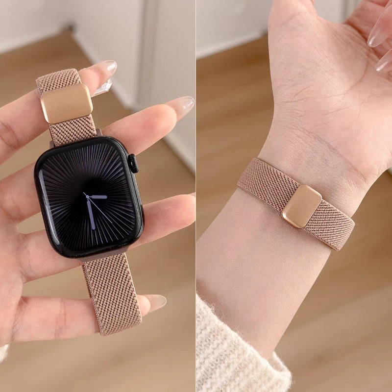 Pulseira Magnética De Nylon Para Apple Watch Série 11 10 42mm 46mm 41mm 40mm 44mm 45mm 38mm 49mm Com Elasticidade Fina i em Oferta na Shopee