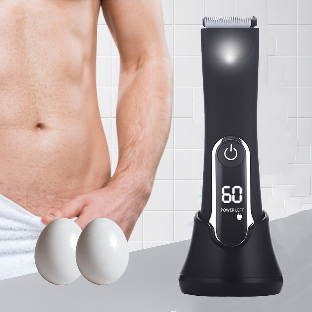 Aparador de Pelos Íntimos Masculino Aparador Corporal Recarregavel USB Sem Fio A Prova Dagua Anticorte Portatil