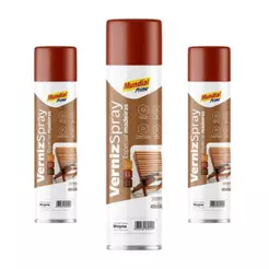 3 Verniz De Madeira Mogno Spray 400ml Proteção UV