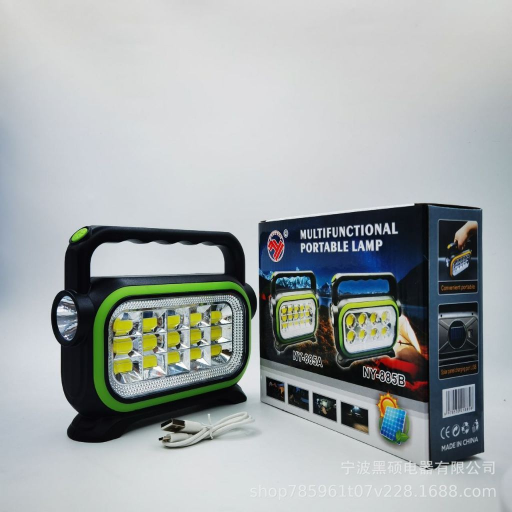 Lanterna Portatil Iluminação De Emergência Recarregável Solar 15 Led Super Potente