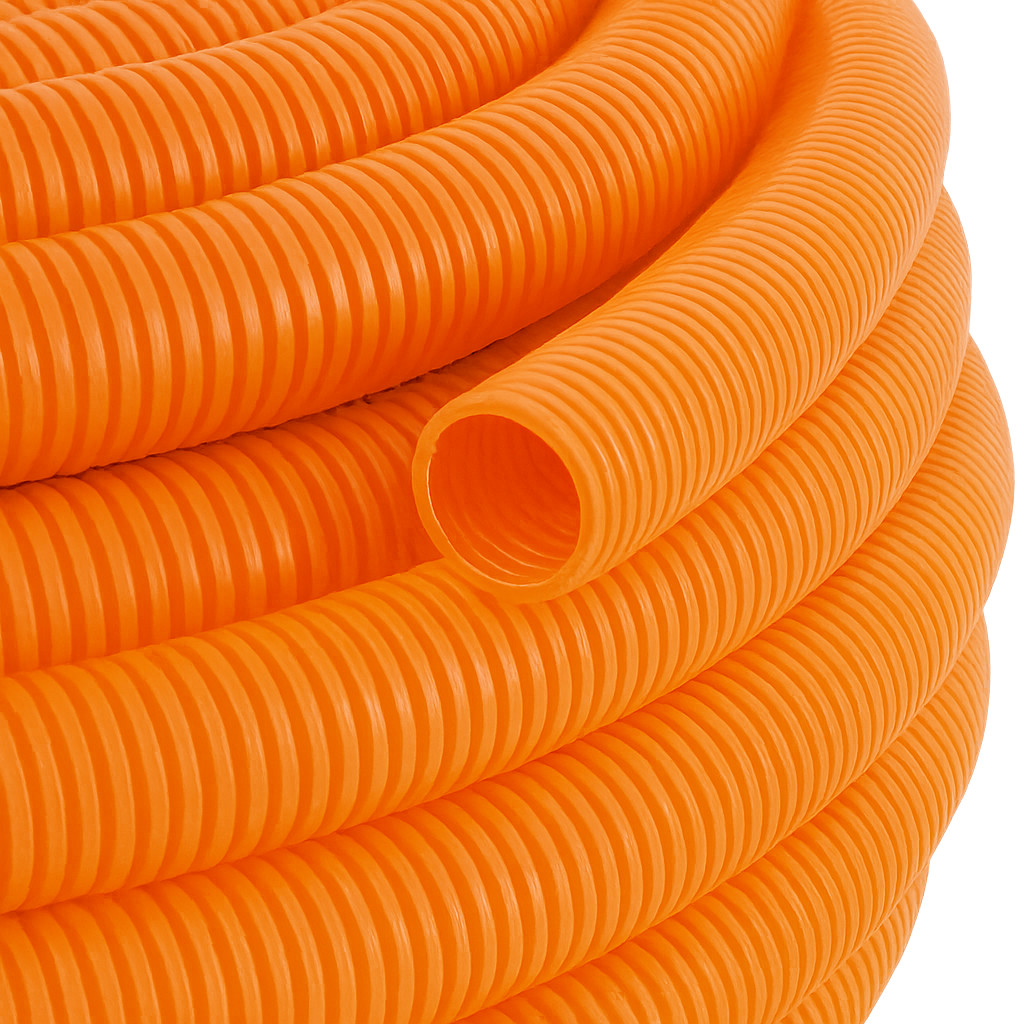 KIT 10MT ELETRODUTO CORRUGADO FLEX REFORC (A) 3/4 LARANJA