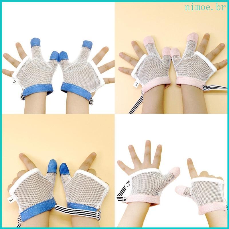 Nim 1 Par Infantil Bebê Evitar Mordida Dedos Unhas Anti Comer Proteção Mão Para Toddle
