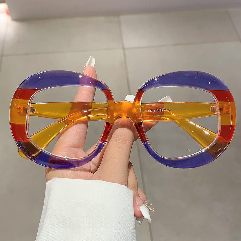 Anti Luz Azul Óculos De Grandes Dimensões Feminino Para Homens Marca Vintage Designer Miopia Prescrição Óptica Colorido 