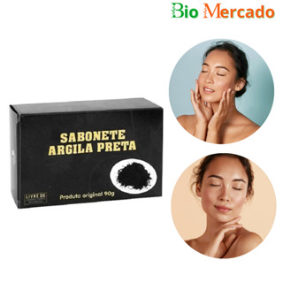 Kit 3 Sabonetes De Argila Preta Em Barra Tropical 90g em Oferta na Shopee