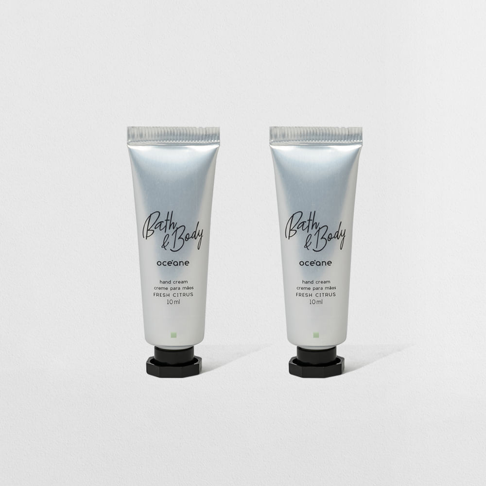 Kit Creme para Mãos com Óleo de Macadâmia - Hand Cream Fresh Citrus (2 Produtos) em Oferta na Shopee