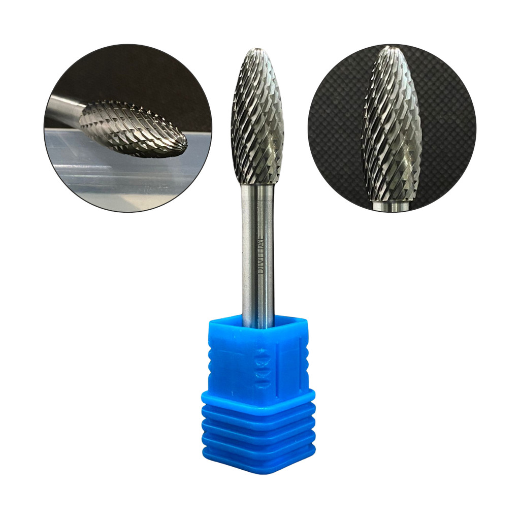 Lima Rotativa Cônica Labareda 10x25mm 1/4 Metal Duro Premium