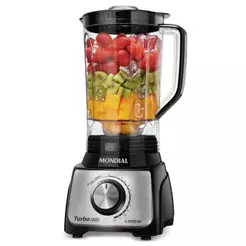Liquidificador Turbo Inox 12 Velocidades + Pulsar 3l 127v Inox/preto Mondial