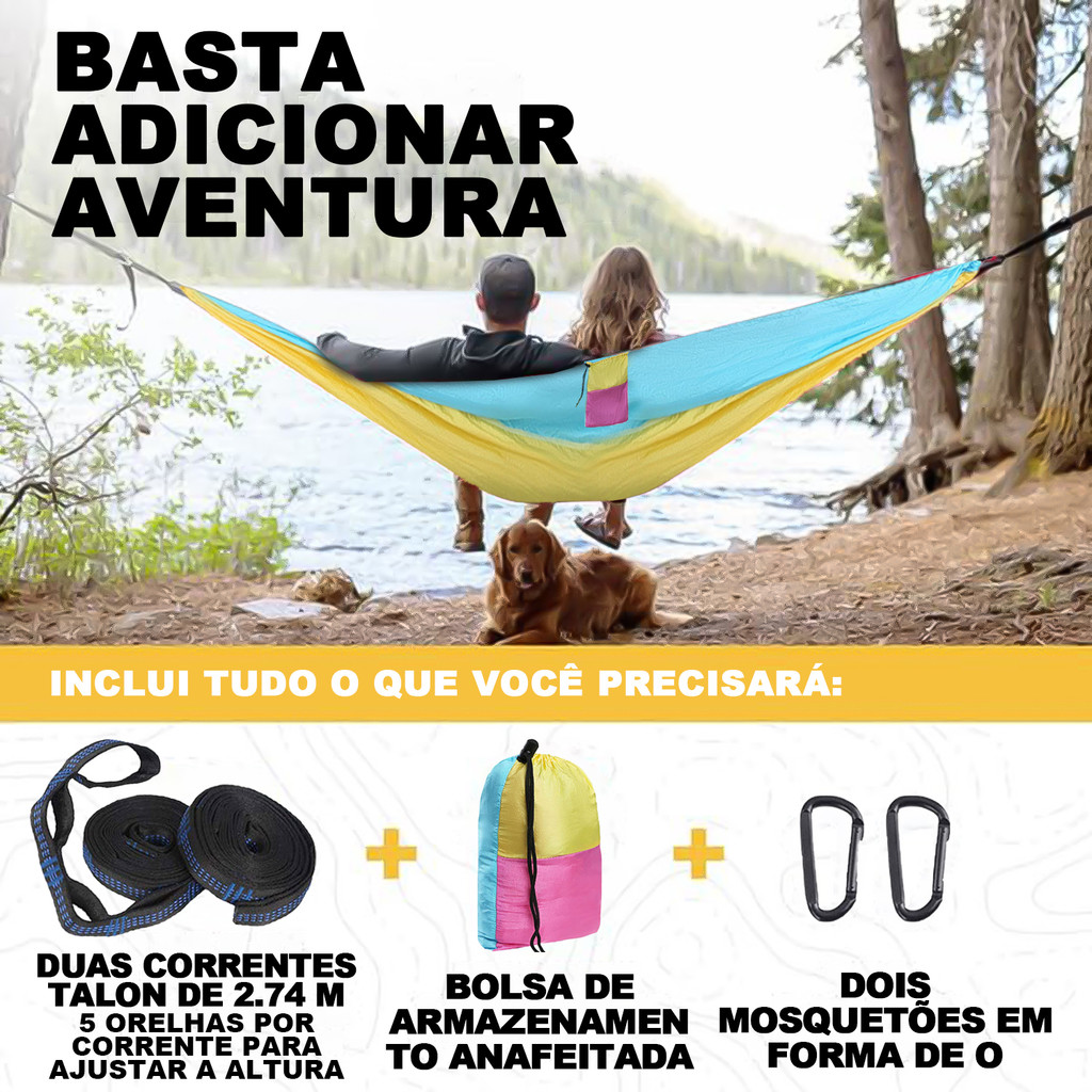Nylon Ao ar livre parachute pano único duplo camping ciclismo lazer Balanço hammock