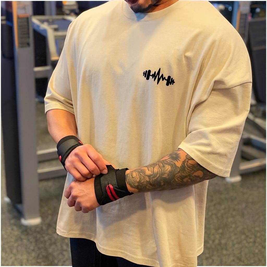 Camiseta  Oversized Camisa Streetwear Top Treino Academia Gym Americana Larga