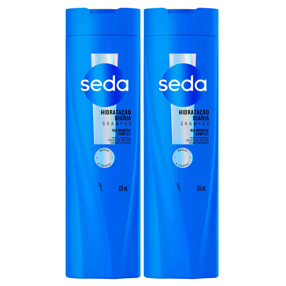 Kit 2 Shampoo Seda Hidratação Diária 325ml em Oferta na Shopee