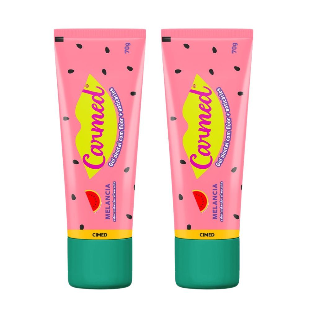Kit 2 Gel Dental Carmed Melancia com Flúor 70g em Oferta na Shopee
