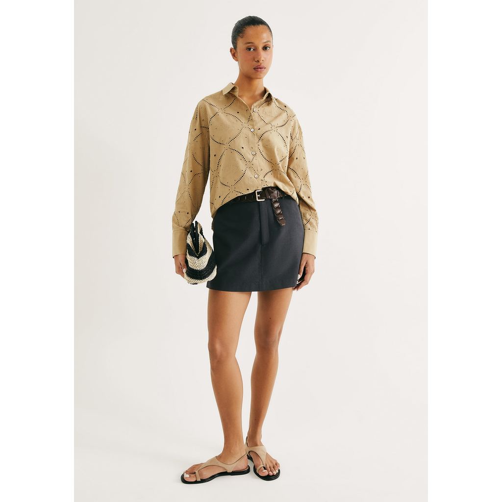 Shorts Saia Reto Cintura Alta