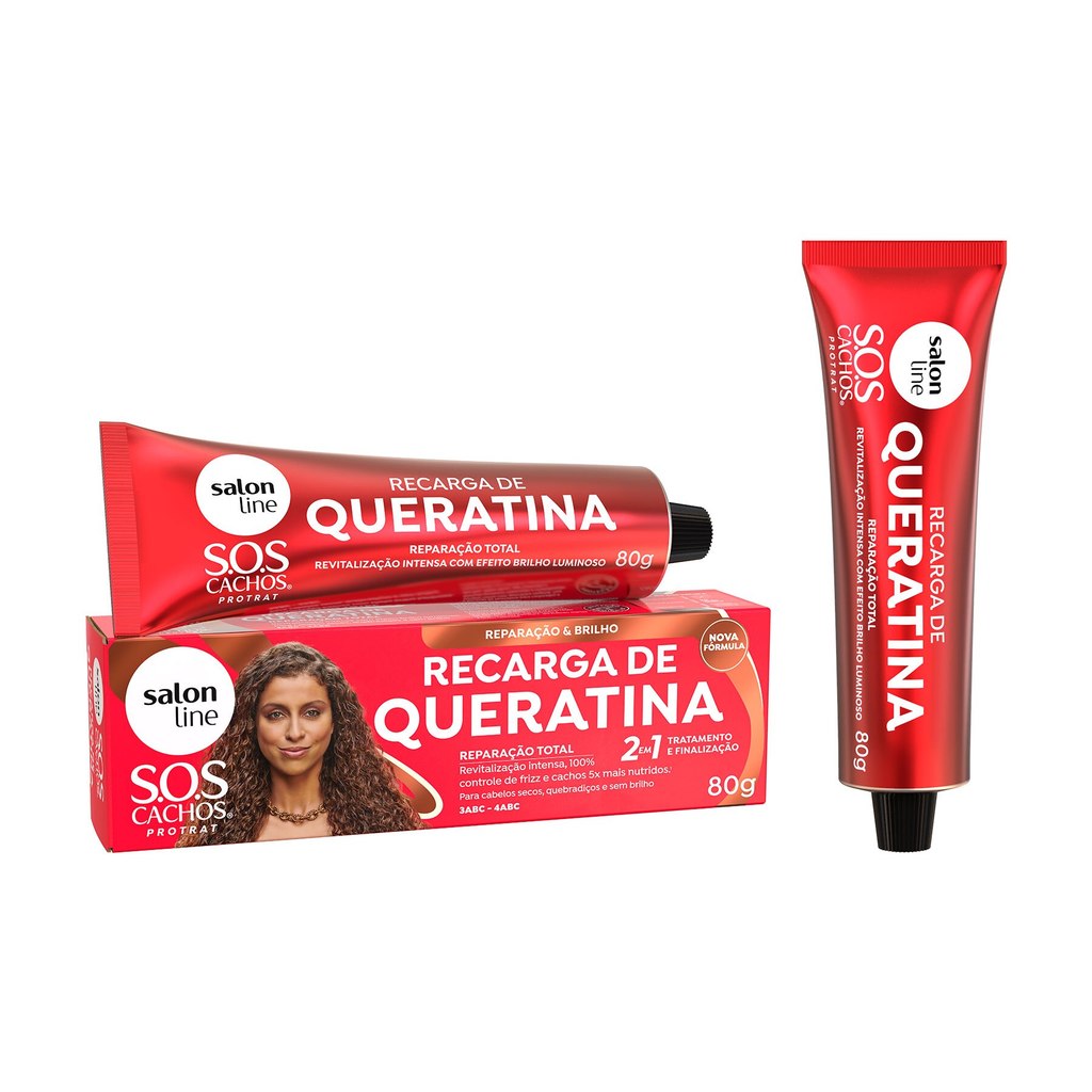 Kit Duplinha de Recarga de Queratina SOS Cachos Reparação Total