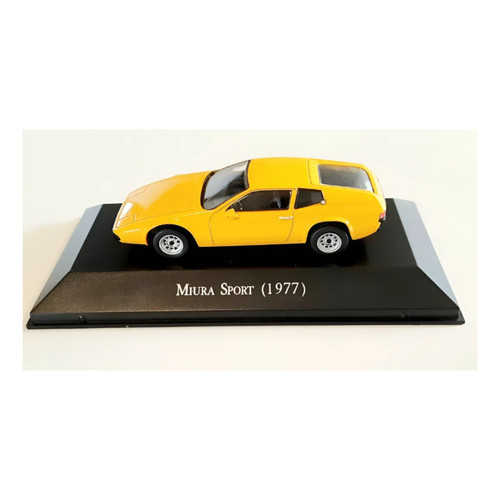 Carro Miniatura Miura Sport 1977 Esc 1:43 Amarelo Inesquecív Amarelo