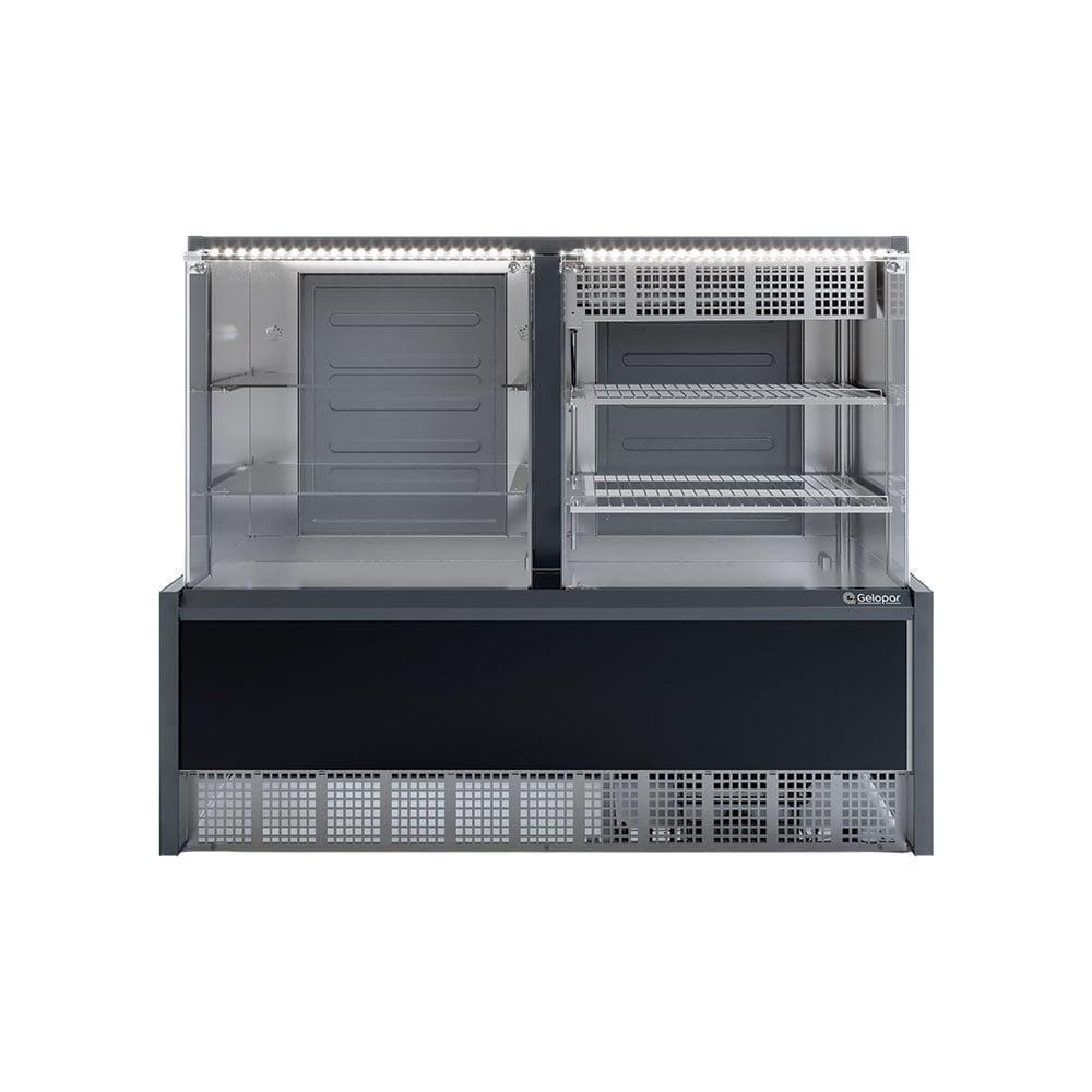 Vitrine Neutra Gelopar Aurora Preta GRNA-140R - 220V