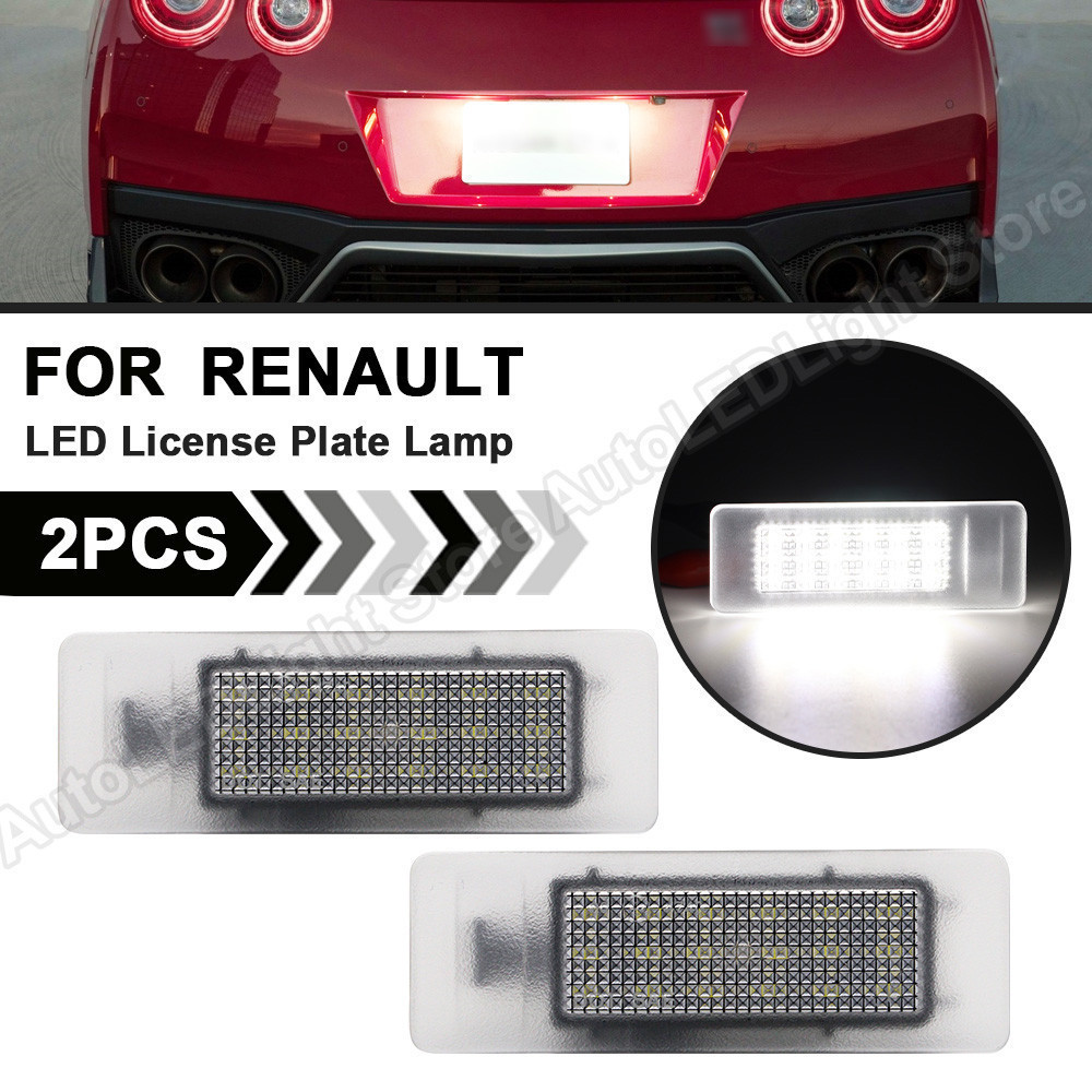 2X LED Luz Da Placa De Identificação Para Renault Clio 5 Espace 5 Koleos 2 Master Bus Box Talismã Grand Tour Nissan Leaf