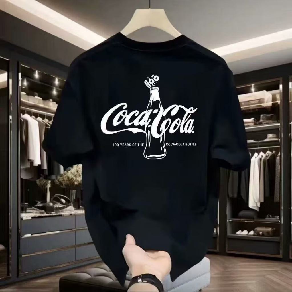 Camiseta Algodão Qualidade Blusa Tema Coca-Cola Estilo Retrô Clássico Camisa Feminina e Masculina