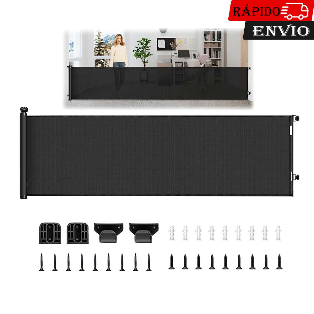 Preto Portao Grade para Cachorros Grade de Protecao para Criancas Escalável Portao Portao Pet Grade de Protecao 3m