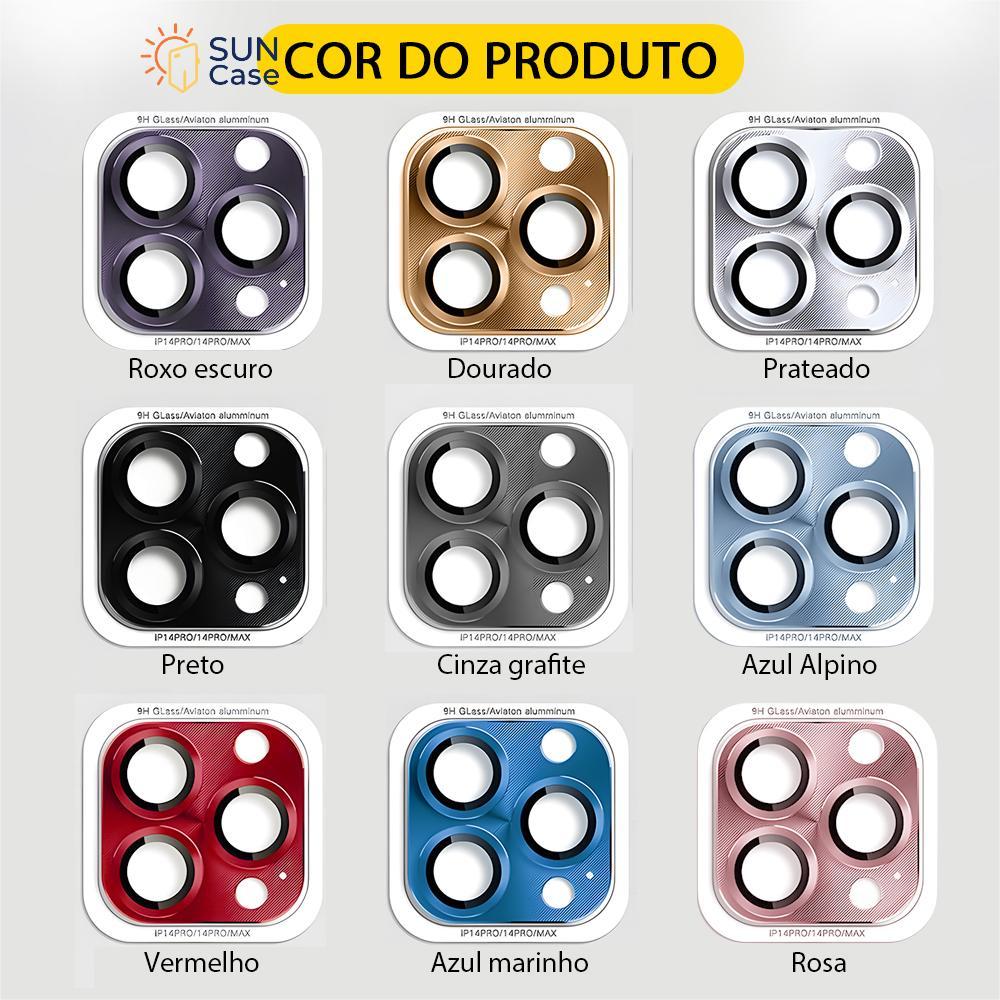 Película Lente De Câmera iPhone 16 15 14 13 12 11 Pro Plus Max Mini Diamond-Studded Integrated Film Lens M003-01