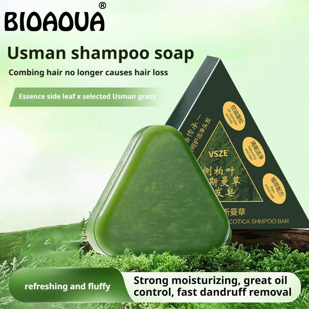 Usman Grass & Platyclads Herbal Shampoo Sabonete Natural Perda De Óleo Crescimento Cabelo Trea-t Couro Cabeludo W5i5 em Oferta na Shopee