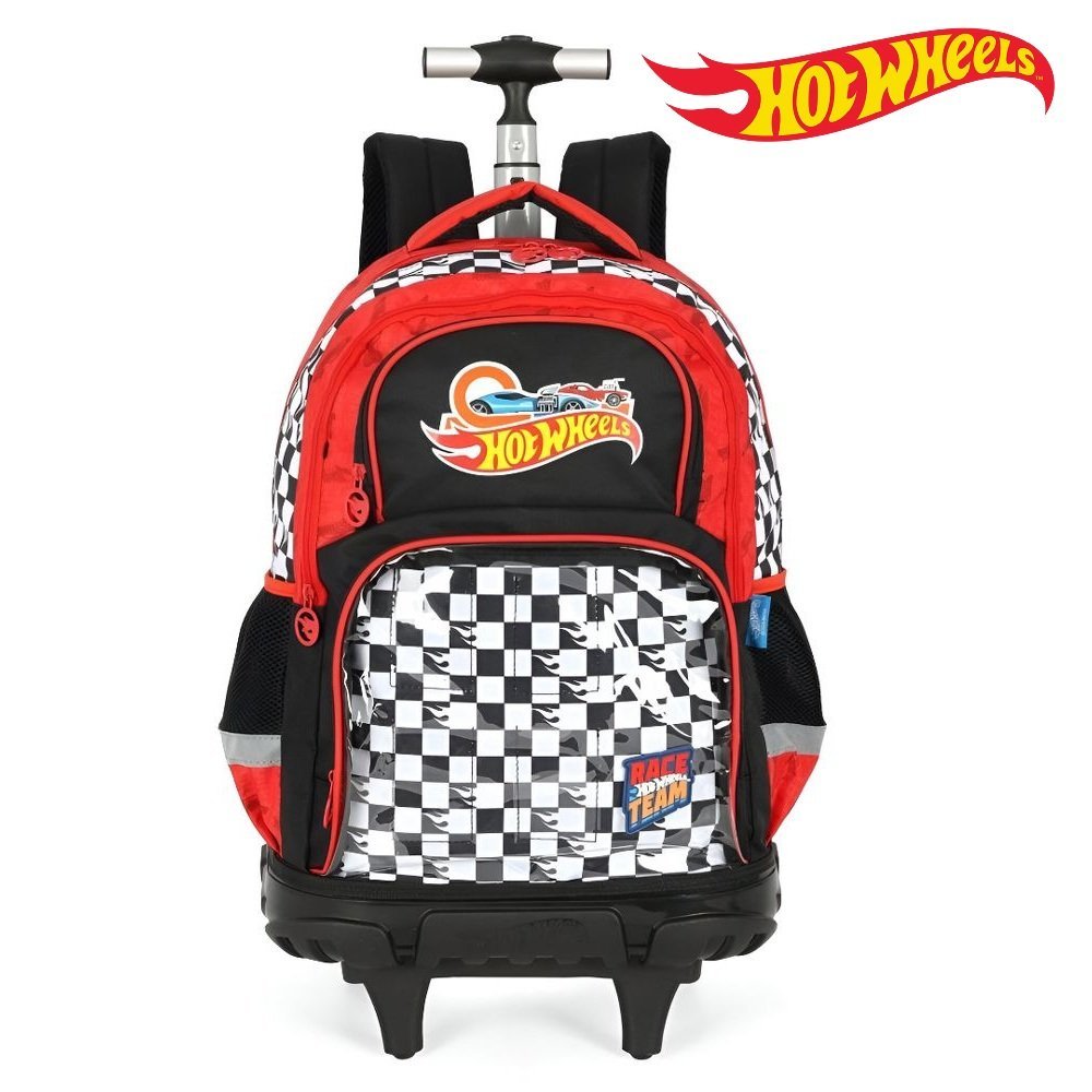 Mochila De Rodinha E Alca Hot Wheels Race Team Luxcel em Oferta na Shopee