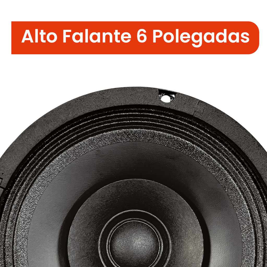 Detalhes do Alto Falante 6 Polegadas Hurricane 440w Rms MB6 Slim Mid Bass 4 Ohms Bobina Simples 880w Pico Médio Grave Par